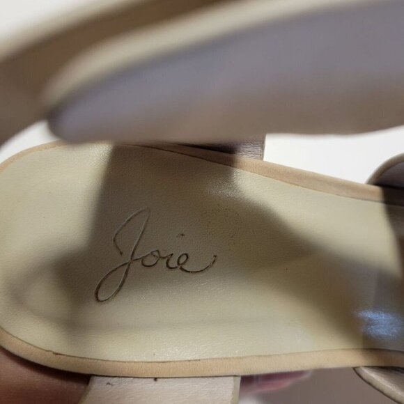 JOIE Taupe Cecilia 4.5" Wedge Sandals Women's Size 7 Buckle Closure - Picture 11 of 12